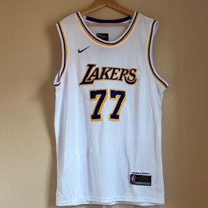Nike Lakers White and Purple Jersey